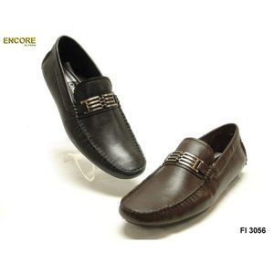 NWB Encore Fiesso BLK Leather Loafer Shoes FI3056